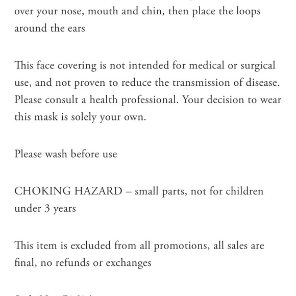 NWT Coach Sharky Face Mask With Wild Beast Print - Picture 3 of 3